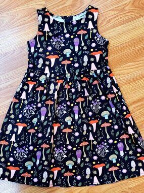 New Eva Rose Mushroom Print Girls Dress